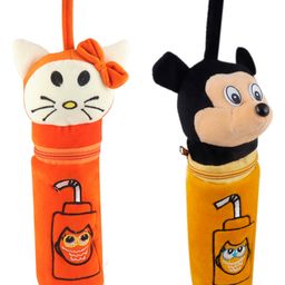 SS Impex Milk bottle cover Kides Baby Feeding Bottle Cover for Daily Use Pack of 2 - Orange Yellow-95