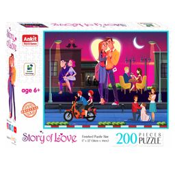 Ankit Toys Story of Love Wooden Jigsaw Puzzle Jumbo Pack Multicolor - 250 Pieces-10