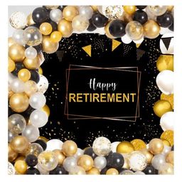 Untumble Black and Gold Retirement Backdrop Arch Kit- Pack of 62-image-4