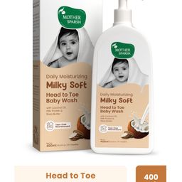 Mother Sparsh Baby Daily Moisturizing Milky Soft Head to Toe Baby Wash - 400 ml-image-34
