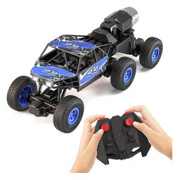 Mega Ranger ATV 6 Wheel Remote Car with Nitro Boost, Smoke Exhaust, InBuilt Battery 4x4 Type - C USB Rechargeable Fun RC Toy and Gift for Kids and Boys (Icy Blue)-10