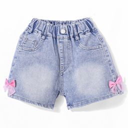 Kookie Kids Shorts with Bow Applique - Blue-image-54