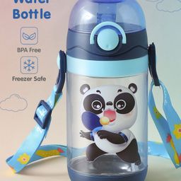 Sipper Bottle with Panda Print Blue - 450 ml-19