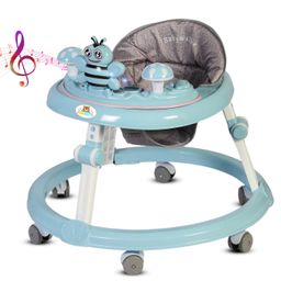 PlayRoots Multifunctional Butterfly Walker with Removable Musical Tray & 2 Level Height Adjustment - Blue-0
