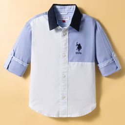 US Polo Assn Cotton Knit Full Sleeves Solid Color Shirt - White-picture-49