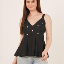 Ethic Glance Women Black Tops-image-15