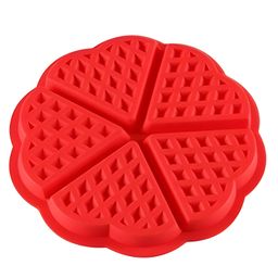COZY VIBES Waffle Baking Mould, Chocolate Mould, Silicone Baking Tool Round Red Non-Stick Muffin Pans-PACK OF 1-COLOR MAY VARY image 2