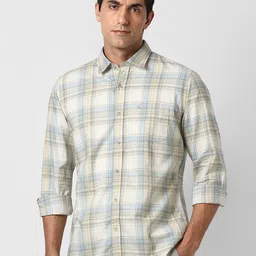 Peter England Casuals Men Slim Fit Checked Casual Shirt-image-21