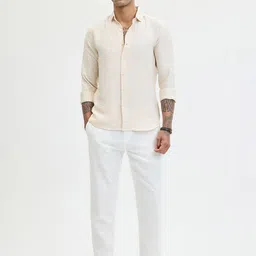 Snitch Men Spread Collar Textured Casual Shirt-image-19