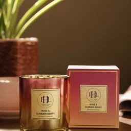 Pure Home and Living Rose and Summer Berry Yellow Scented Wax Filled Jar Candle-image-21