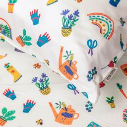 Zookeeper  Ribbons and Flowers Sheet and Shams Set-FITTED SHEET SINGLE  Multicolour image 3