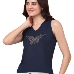 SZN Women Typography V-Neck T-shirt-picture-6
