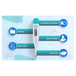 BPL Medical Technologies Accudigit DT04 Digital Thermometer With Quick Measurement of Oral & Underarm Temperature in Celsius & Fahrenheit - White image 4
