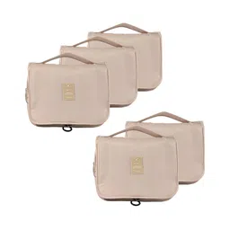 Aura Beige Set of 5 Regular Makeup Organiser Organisers-7