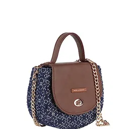 Textile and Beyond Leather Structured Sling Bag-27