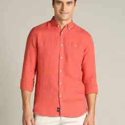 Dockers Red Linen Straight Fit Shirt-image-43