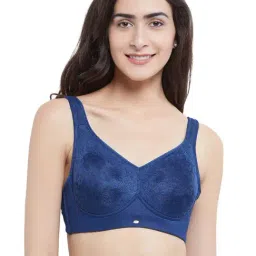 Soie Blue Lace Non Wired Non Padded Full Coverage Minimizer Bra-13