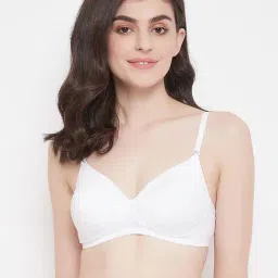 Clovia White Non Wired Padded T-Shirt Bra-41
