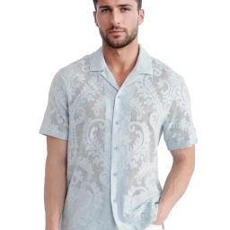 Rare Rabbit Blue Boxy Fit Textured Shirt-picture-14
