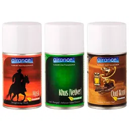 Airance 250 ml Each Musk, Khus (Vetiver) & Oud Wood Fragrance Automatic Room Freshener Refill Perfume Spray (Pack of 3)-image-119