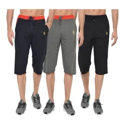 Vimal Jonney Multicolor Regular Fit Capris - Pack of 3-image-88