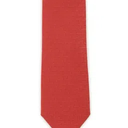 Peter England Red Textured Tie-picture-36