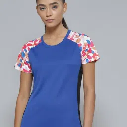 ALCIS Blue Color Blocked Sports T-shirt-image-55