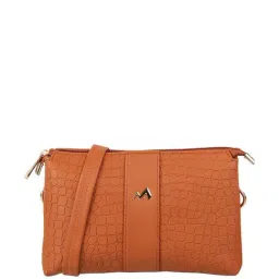 Metro Tan Textured Medium Sling Handbag-picture-21
