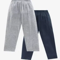 Kiddopanti Kids Navy & Grey Solid Pyjamas (Pack Of 2)-picture-29