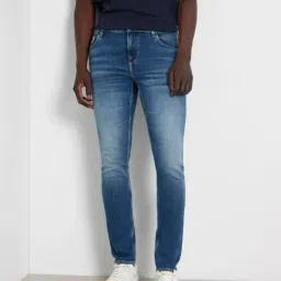 Guess Blue Skinny Fit Solid Jeans-picture-34