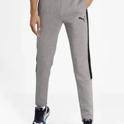 Puma EvostripeGrey Cotton Regular Fit Trackpants-picture-7