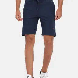 Masculino Latino Navy Regular Fit Shorts-picture-35