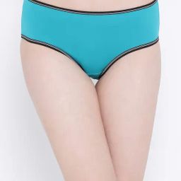 Clovia Turquoise Cotton Hipster Panty-image-44