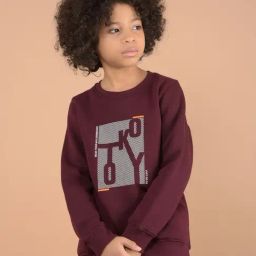 Crimsoune Club Boys Purple Graphic Sweatshirt-image-120