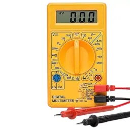 Dua Export 3 V 200 mA Yellow Digital Multimeter, D830D-2