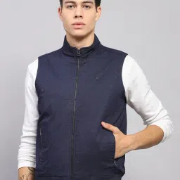 Monte Carlo Navy Blue Regular Fit Printed Jacket-picture-42
