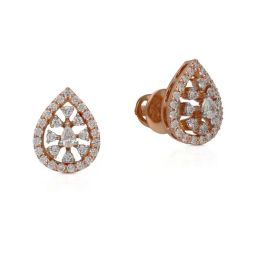 Malabar Gold and Diamonds 18k Rose Gold Diamond Stud Earrings-image-97