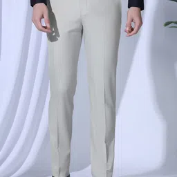 Blackberrys Men Regular Fit Mid-Rise Flat-Front Formal Trousers-image-56