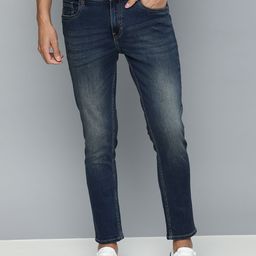 Mast & Harbour Men Navy Blue Slim Tapered Fit Mid-Rise Clean Look Stretchable Jeans-image-63