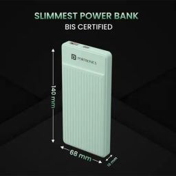 Portronics Luxcell B 10000mAh Power Bank 22.5W with Fast Charging & Mach USB A Output (Green) image 3