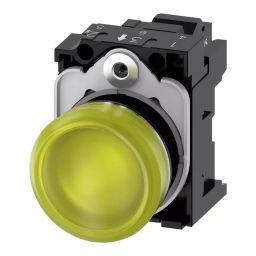Siemens SIRIUS ACT 3SU11, Panel Mount Yellow LED Indicator, 22mm Cutout, Round, 230 V AC, 3SU1156-6AA30-3AA0-picture-23