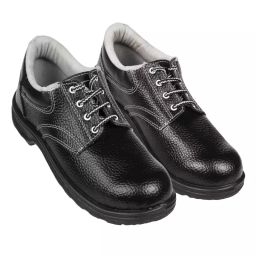 SLT-HUB Victor Shoes -02 Mid Ankle Steel Toe Black & Grey Safety Shoes, Size - UK 9 (Pack of 12 Pairs)-image-95