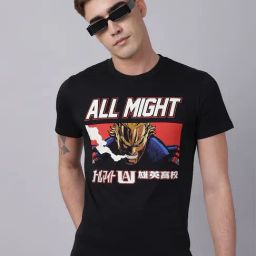 Free Authority Black Cotton Regular Fit Printed T-Shirt-picture-11
