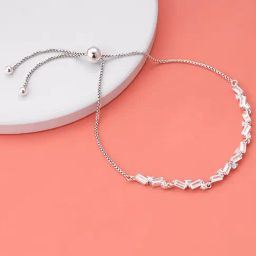 GIVA 925 Silver Criss Cross Baguette Bracelet for Women & Girls-image-30