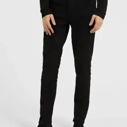 Guess Black Skinny Fit Solid Jeans-picture-34