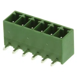 MULTICOMP PRO Pluggable Terminal Block Headers & Sockets TERMINAL BLOCK HEADER, RIGHT ANGLE, 6 POSITION, 3.5MM, MCTE-03A06-picture-2