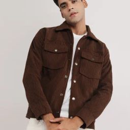 Chkokko Brown Relaxed Fit Solid Jackets-image-78