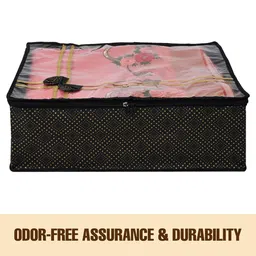 Kuber Industries Black Pack of 3 Dot Printed Top Visible Window Multi-Utility Organisers image 5