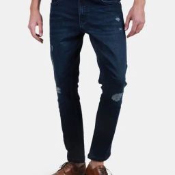 Duke Blue Slim Fit Distressed Stretchable Jeans-picture-48