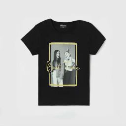 Fame Forever by Lifestyle Girls Black Cotton Printed T Shirt-image-84